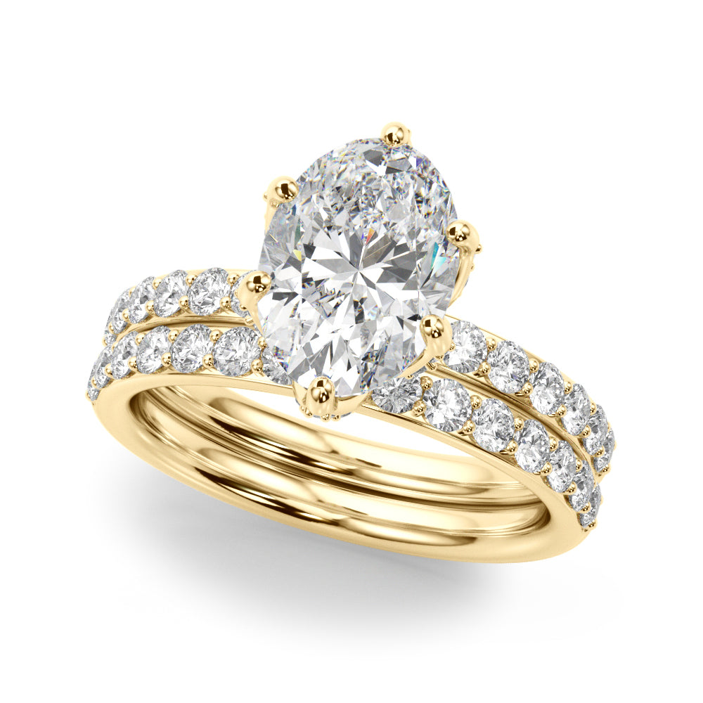 Floral Oval Engagement Ring