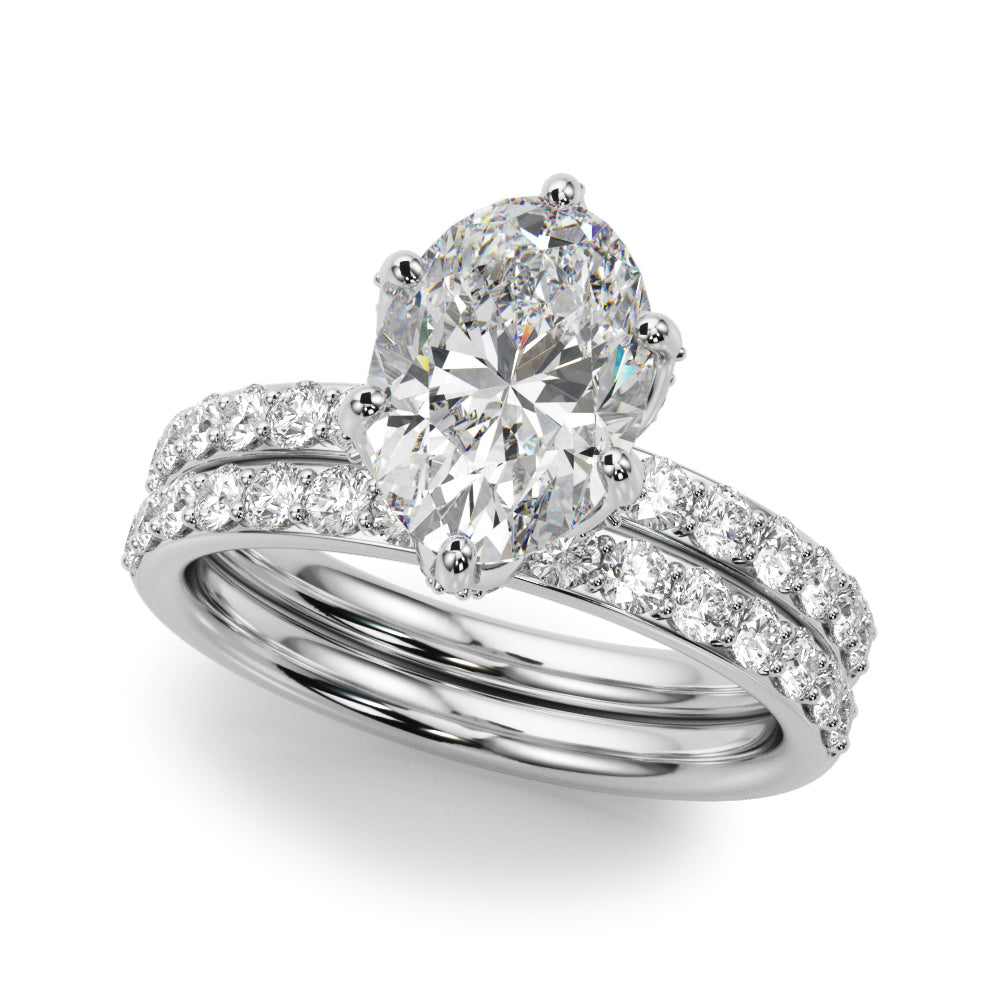 Floral Oval Engagement Ring