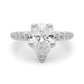 Floral Pear Engagement Ring