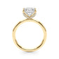 Floral Princess Cut Engagement Ring