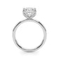 Floral Princess Cut Engagement Ring