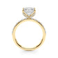 Floral Princess Cut Engagement Ring