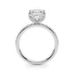 Floral Princess Cut Engagement Ring