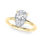 Pear Shaped Hidden Halo Engagement Ring