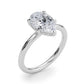 Pear Shaped Hidden Halo Engagement Ring