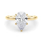 Pear Shaped Hidden Halo Engagement Ring