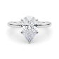 Pear Shaped Hidden Halo Engagement Ring