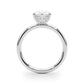 Pear Shaped Hidden Halo Engagement Ring