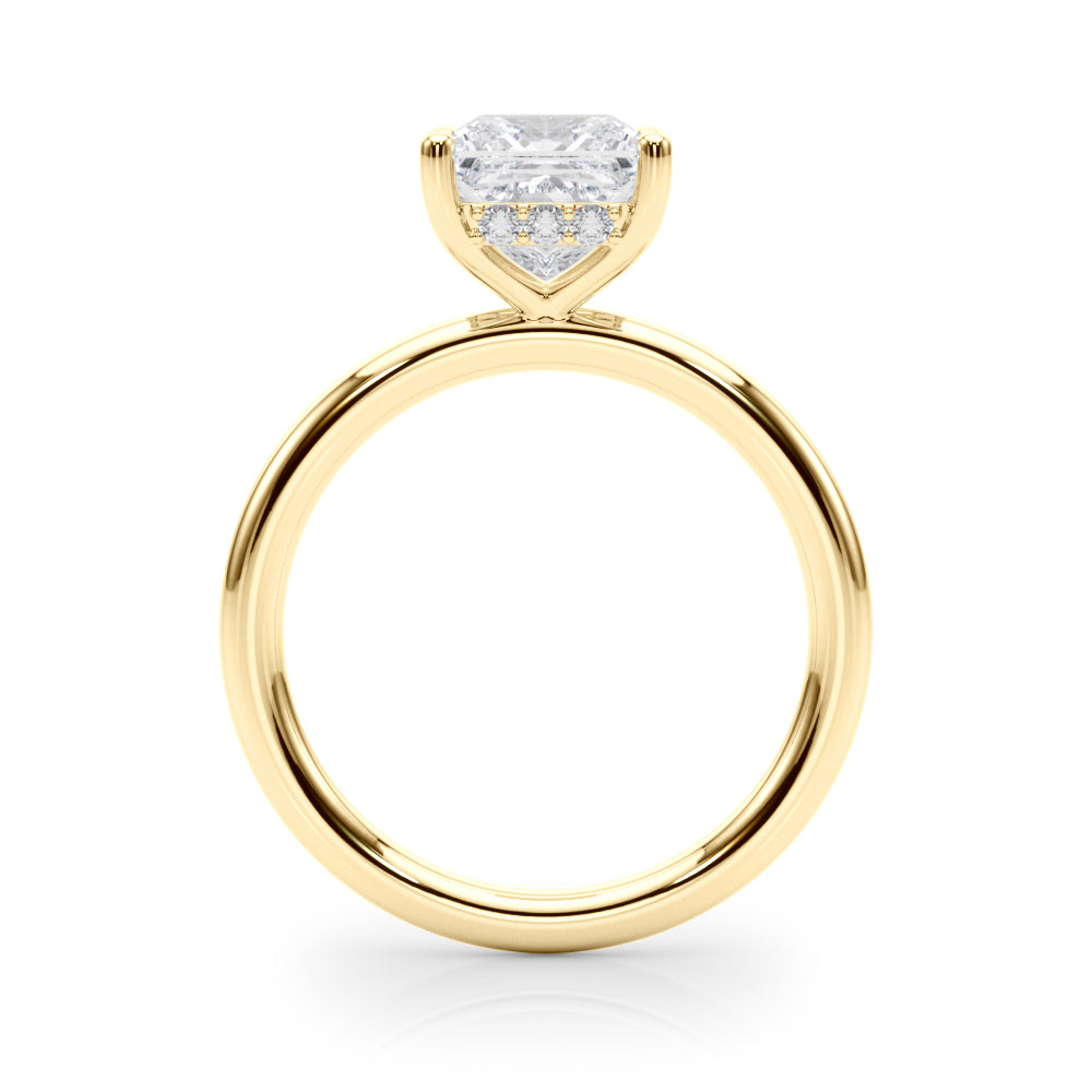 Hidden Halo Princess Cut Engagement Ring