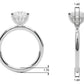 Hidden Halo Princess Cut Engagement Ring