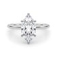 Hidden Halo Marquise Engagement Ring