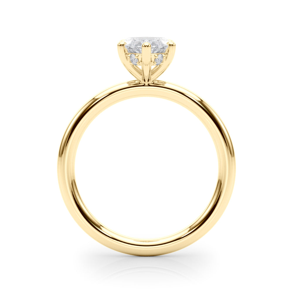 Hidden Halo Marquise Engagement Ring