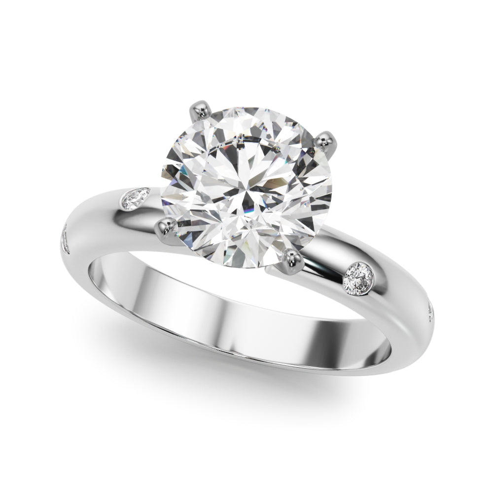 Burnish Set Solitaire Engagement Ring