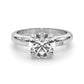 Burnish Set Round Solitaire Engagement Ring