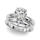 Burnish Set Round Solitaire Engagement Ring