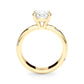 Burnish Set Round Solitaire Engagement Ring