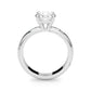 Burnish Set Round Solitaire Engagement Ring