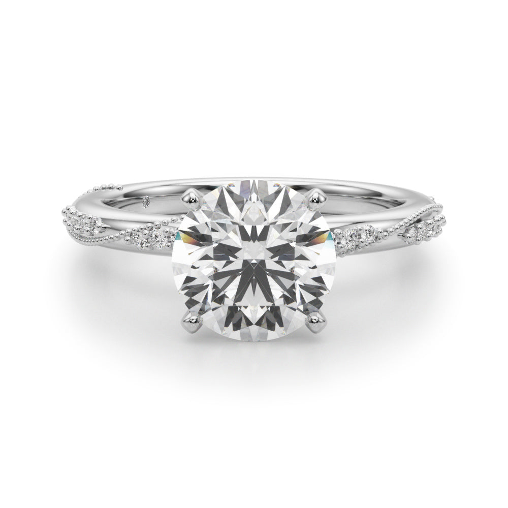 Twisting Contemporary Engagement Ring