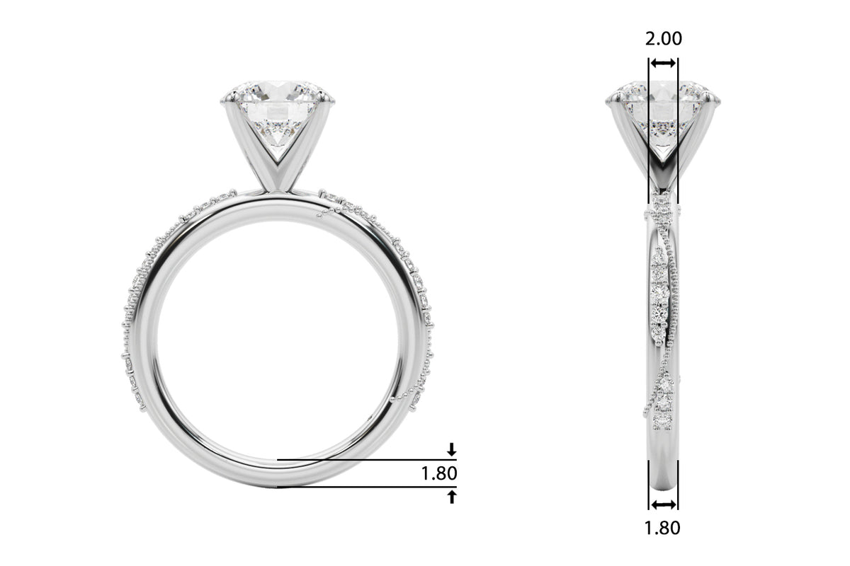Twisting Contemporary Engagement Ring