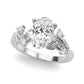 Accented Floral Engagement Ring