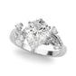 Accented Floral Engagement Ring