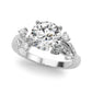 Accented Floral Engagement Ring