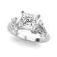 Accented Floral Engagement Ring