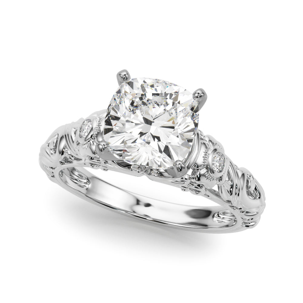 Accented Vintage Inspired Engagement Ring