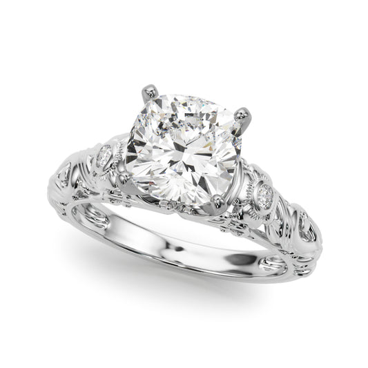 Accented Vintage Inspired Engagement Ring