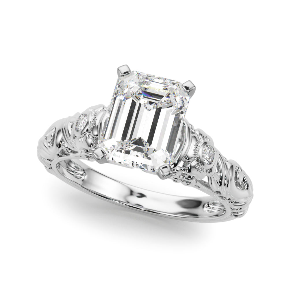 Accented Vintage Inspired Engagement Ring