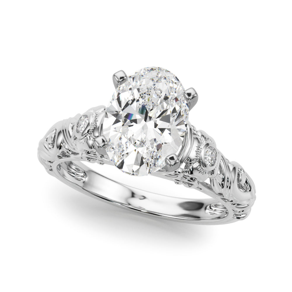 Accented Vintage Inspired Engagement Ring