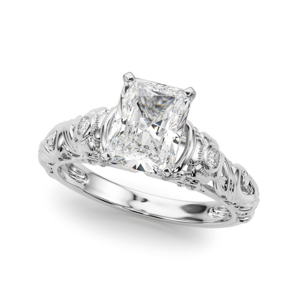 Accented Vintage Inspired Engagement Ring