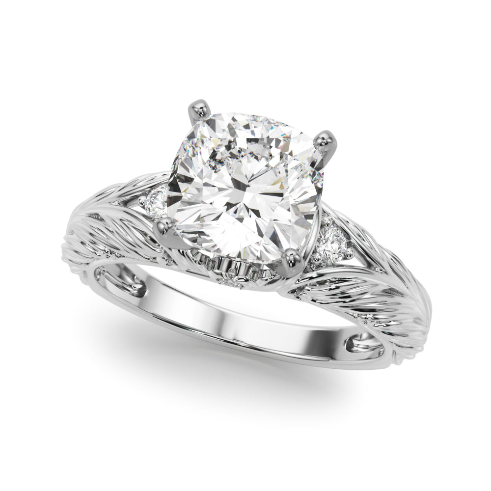 Accented Vintage-Inspired Engagement Ring