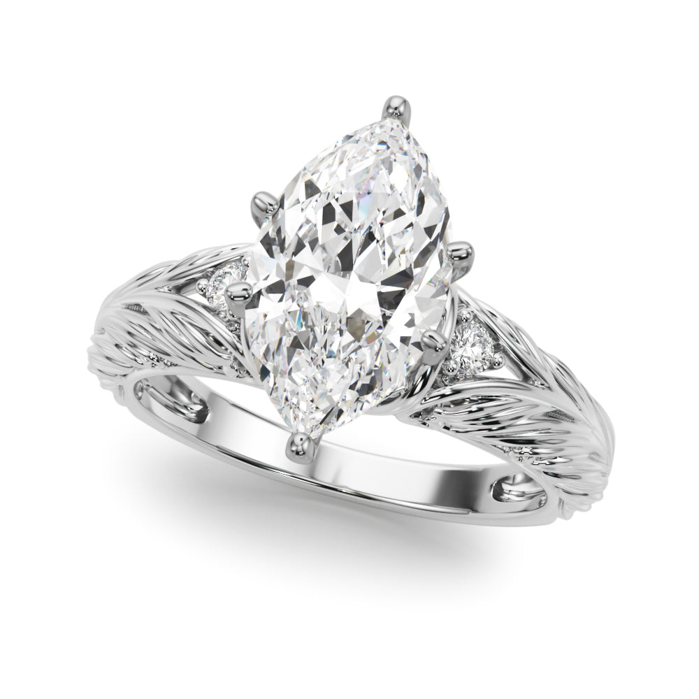 Accented Vintage-Inspired Engagement Ring