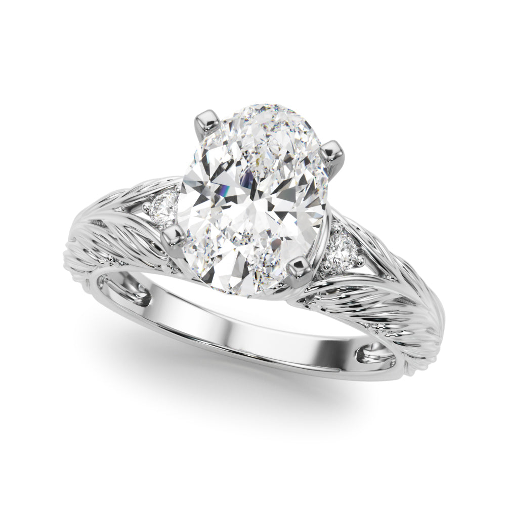 Accented Vintage-Inspired Engagement Ring