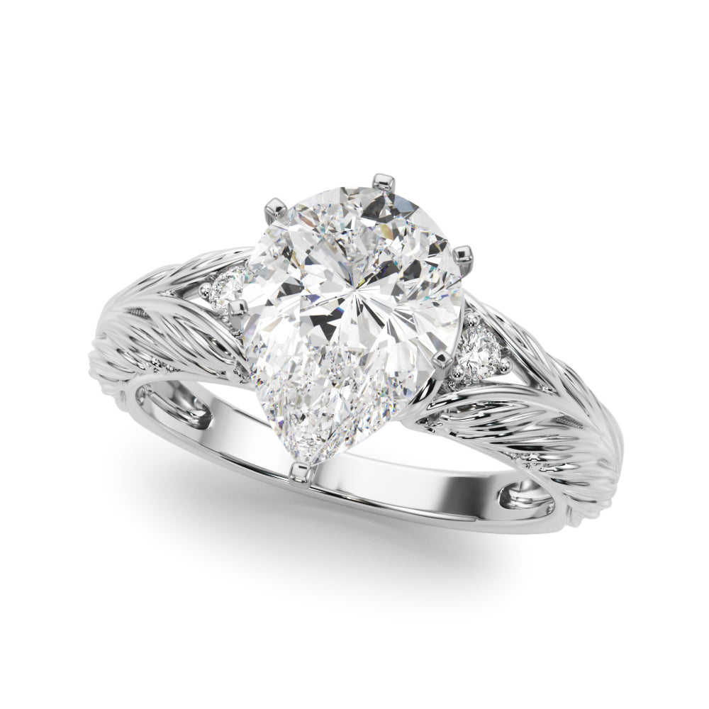Accented Vintage-Inspired Engagement Ring