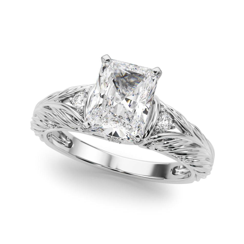 Accented Vintage-Inspired Engagement Ring