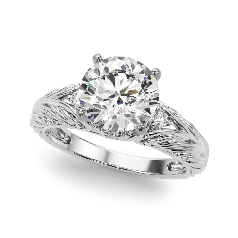 Accented Vintage-Inspired Engagement Ring