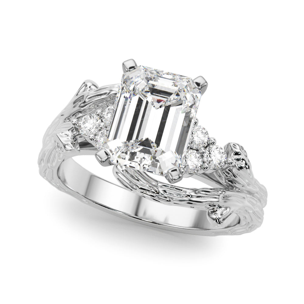 Nature-Inspired Bypass Engagement Ring