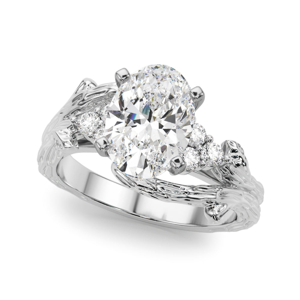 Nature-Inspired Bypass Engagement Ring