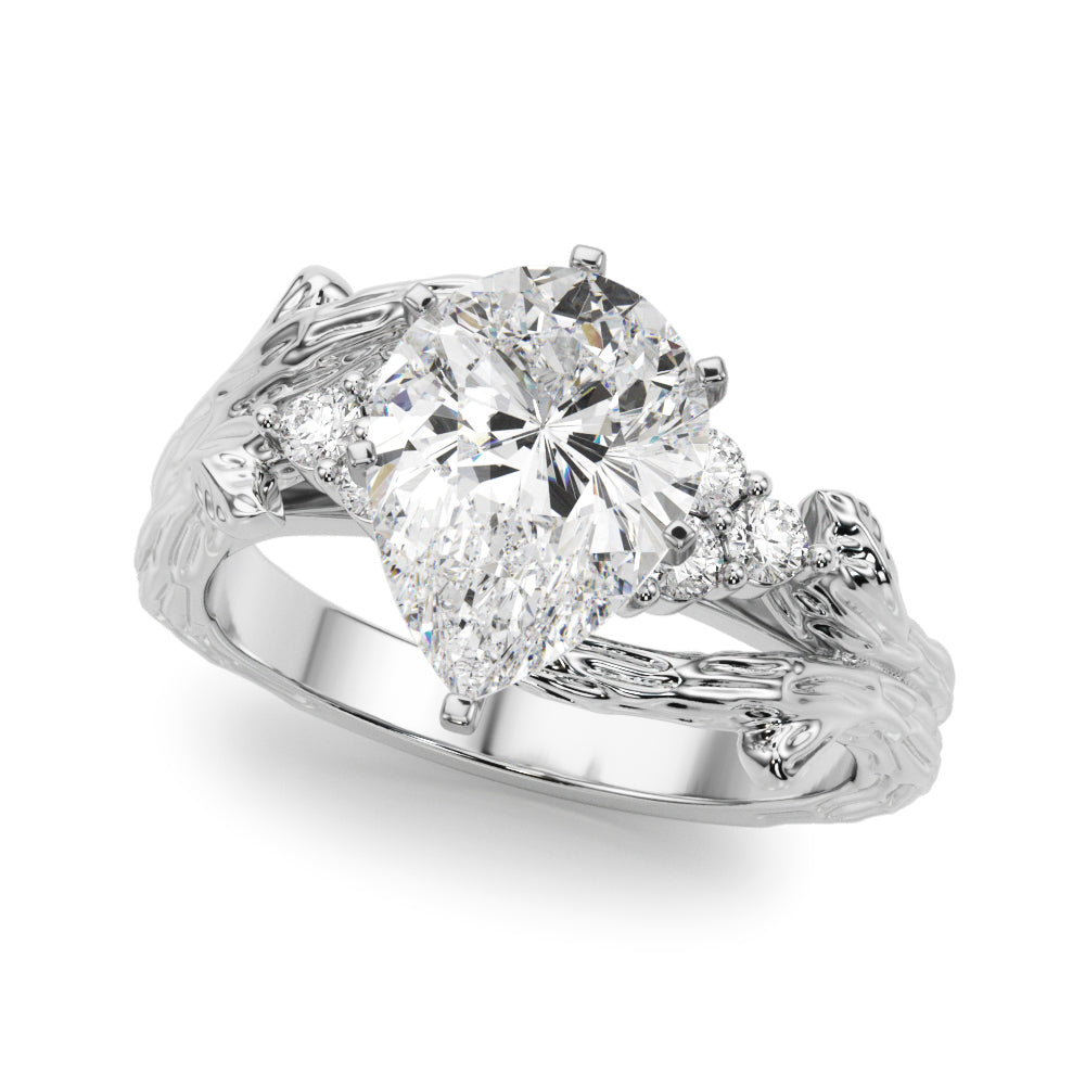 Nature-Inspired Bypass Engagement Ring