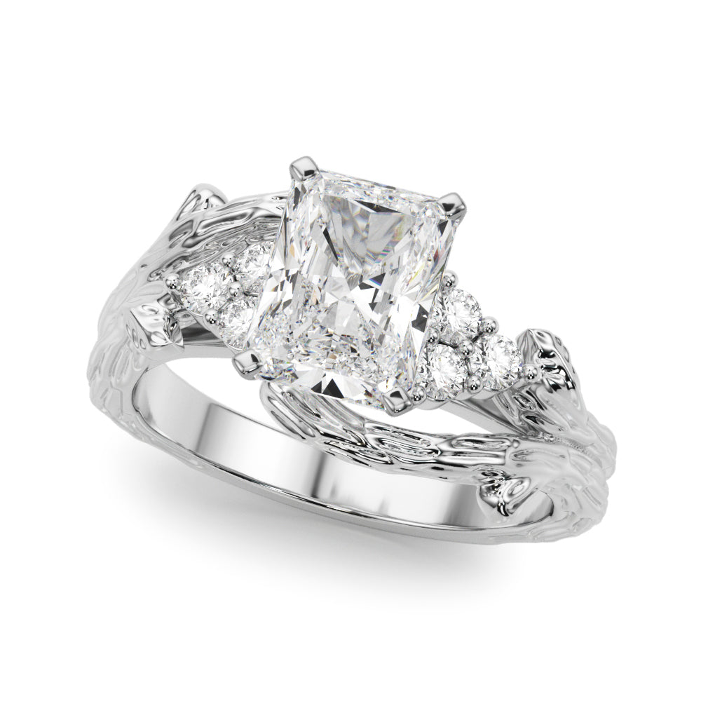 Nature-Inspired Bypass Engagement Ring