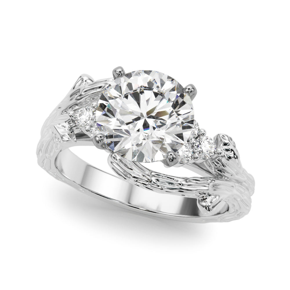 Nature-Inspired Bypass Engagement Ring