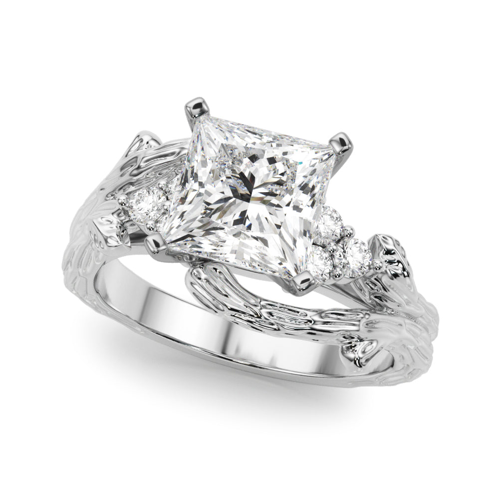 Nature-Inspired Bypass Engagement Ring