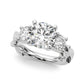 3-Stone Twisted Shank Engagement Ring