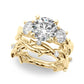 3-Stone Twisted Shank Engagement Ring