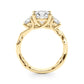 3-Stone Twisted Shank Engagement Ring