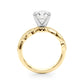 Nature Inspired Milgrain Engagement Ring