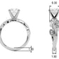 Nature Inspired Milgrain Engagement Ring