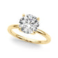 Round Tulip Hidden Halo Engagement Ring